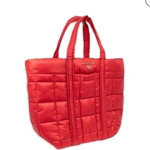 Michael Kors Stirling Small Quilted Recycled Polyester Tote Bag - Red $258